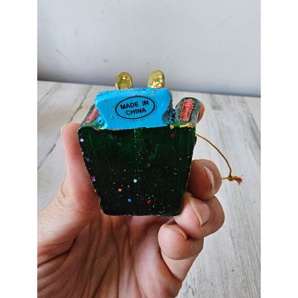 Santa couch glitter ornament sparkle Xmas tree - Picture 9 of 9